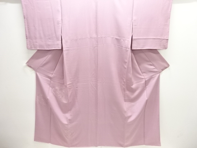 瑞雲模様刺繍一つ紋付け下げ色無地着物